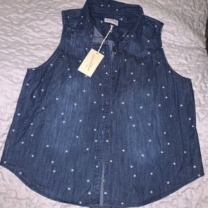 Women’s cute denim tank NWT sz.L